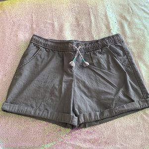 Cat & Jack Shorts Girl’s L PLUS Midi Cotton Drawstring Gray